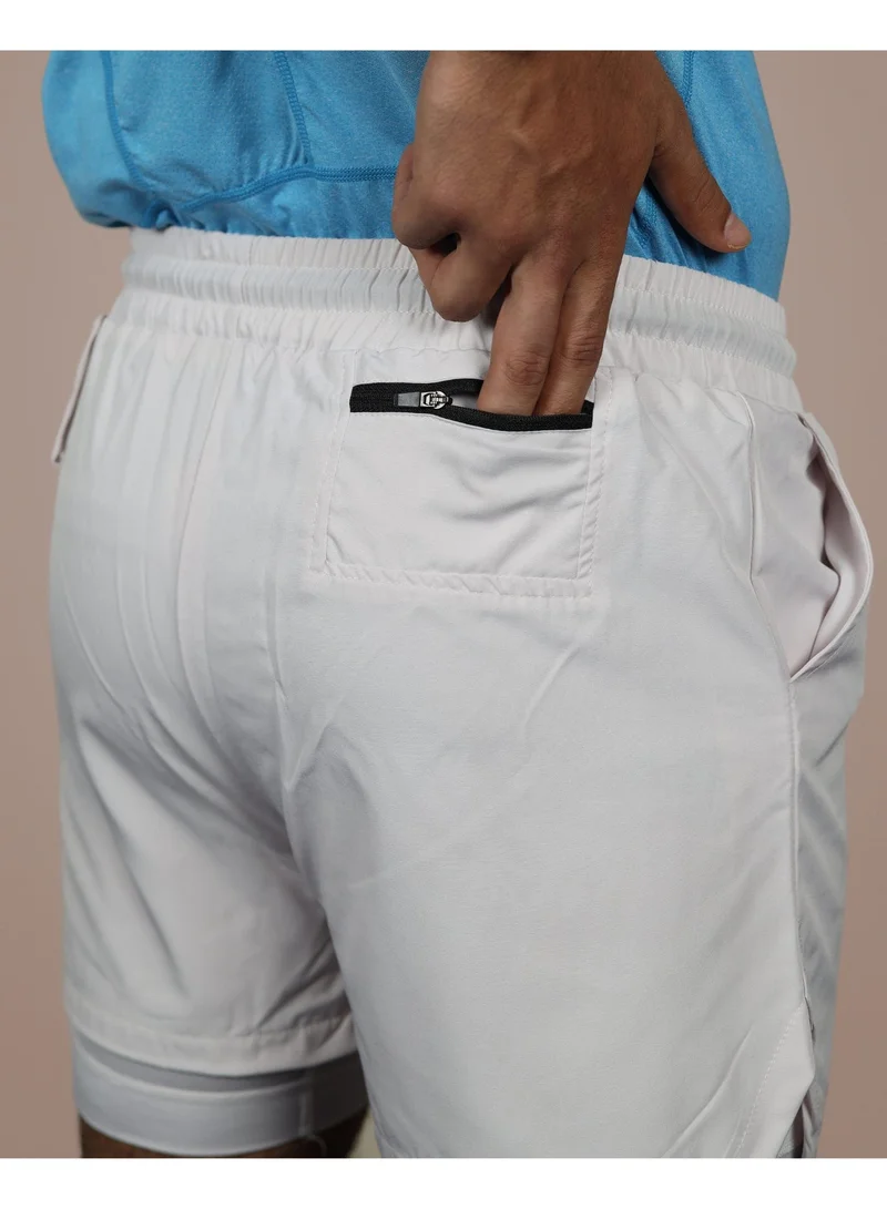 THUGFIT SprintHint 2 in 1 Shorts (7" Inseam) - White
